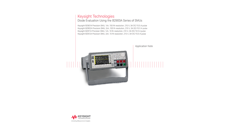 Diode IV Evaluation Using the B2900A Series of SMUs